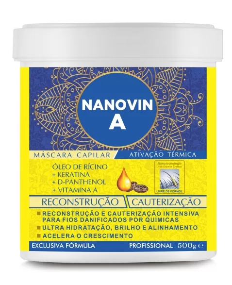 NANOVIN A RECONSTRUÇÃO E CAUTERIZAÇÃO MASCARA 500G