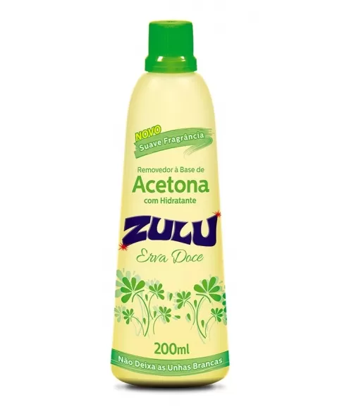 ZULU ERVA DOCE REMOVEDOR DE ESMALTE A BASE DE ACETONA 200ML