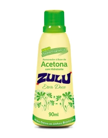 ZULU ERVA DOCE REMOVEDOR DE ESMALTE A BASE DE ACETONA 90ML