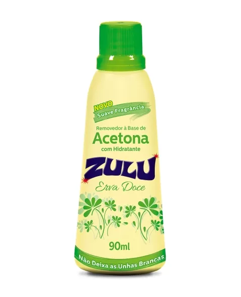 ZULU ERVA DOCE REMOVEDOR DE ESMALTE A BASE DE ACETONA 90ML