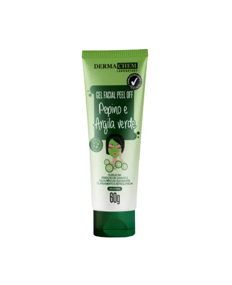 DERMACHEM GEL FACIAL PEEL OFF ARGILA VERDE E PEPINO 60G