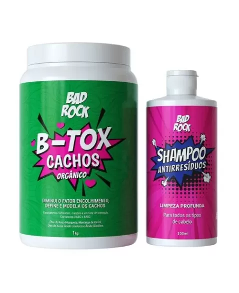 BAD ROCK B-TOX CACHOS KIT (MASCARA 1KG+SH ANTIRRESIDUOS 300ML)