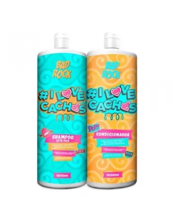 BAD ROCK I LOVE CACHOS KIT(SHAMPOO+CONDICIONADOR 1000ML)