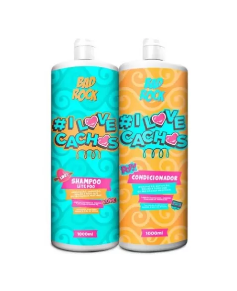 BAD ROCK I LOVE CACHOS KIT(SHAMPOO+CONDICIONADOR 1000ML)