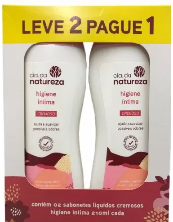 CIA DA NATUREZA SABONETE INTIMO CREMOSO 210ML (KIT C/2 UNID)