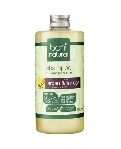 CLASSY BONI - ARGAN E LINHAÇA SHAMPOO NATURAL 500ML