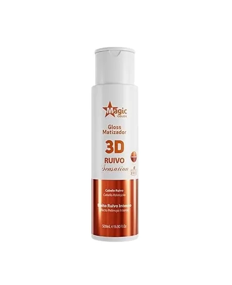 MAGIC COLOR MATIZADOR 500ML 3D GLOSS RUIVO SEM