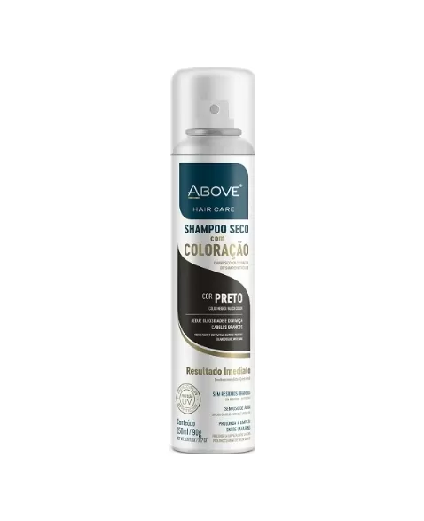 ABOVE SHAMPOO A SECO COM COLORAÇÃO 150ML/90G PRETO