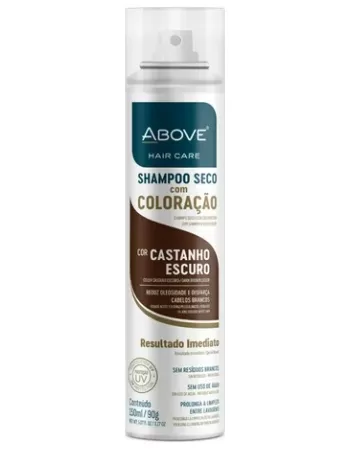 ABOVE SHAMPOO A SECO COM COLORAÇÃO 150ML/90G CASTANHO ESCURO