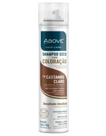 ABOVE SHAMPOO A SECO COM COLORAÇÃO 150ML/90G CASTANHO CLARO