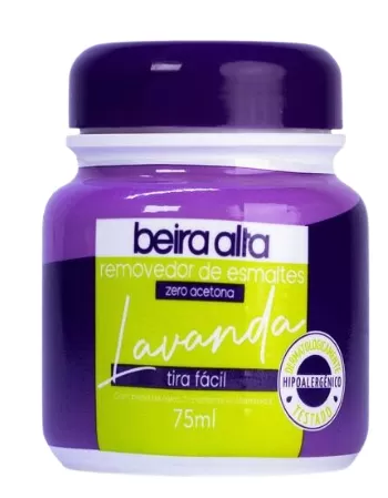 BEIRA ALTA REMOVEDOR ZERO ACETONA LAVANDA TIRA FACIL 75ML