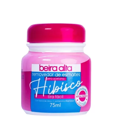 BEIRA ALTA REMOVEDOR ZERO ACETONA HIBISCO TIRA FACIL 75ML