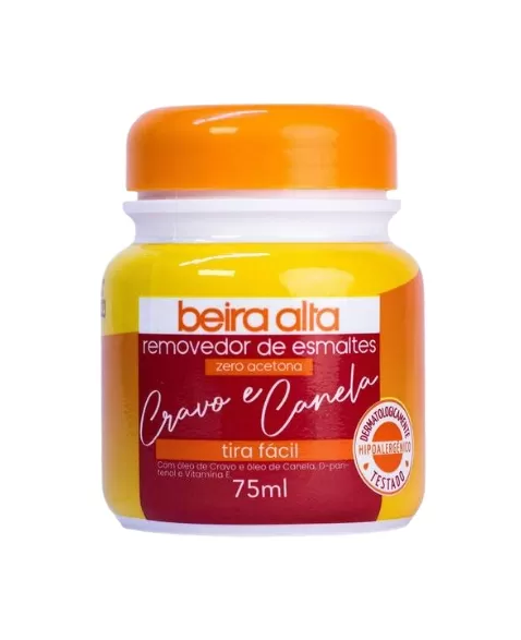 BEIRA ALTA REMOVEDOR ZERO ACETONA CRAVO E CANELA TIRA FACIL 75ML