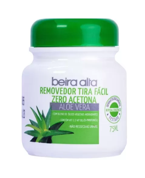 BEIRA ALTA REMOVEDOR ZERO ACETONA ALOE VERA TIRA FACIL 75ML