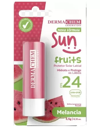 DERMACHEM PROTETOR SOLAR LABIAL MELANCIA FPS 24 3,5G