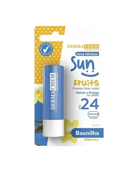 DERMACHEM PROTETOR SOLAR LABIAL BAUNILHA FPS 24 3,5G