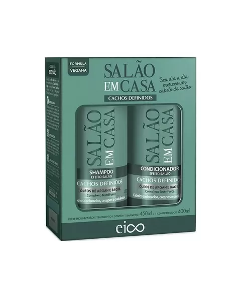 EICO SALÃO EM CASA CACHOS DEFINIDOS KIT (SH 450ML+COND 400ML)