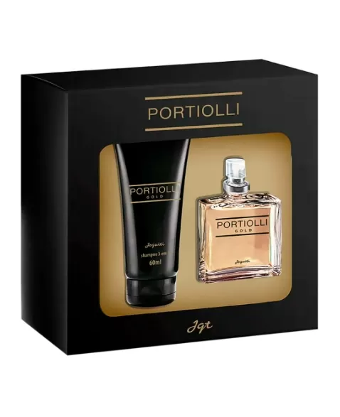 JEQUITI KIT PORTIOLLI GOLD ( 1 DES COL MASCULINA 25 ML + 1 SH 3 EM 1 - 60ML)