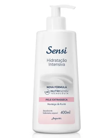 JEQUITI SENSI HIDRATANTE CORPORAL HIDRATAÇÃO INTENSIVA PELE EXTRASSECA 400 ML