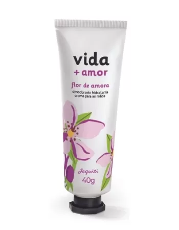 JEQUITI VIDA + AMOR CREME HIDRATANTE PARA AOS MAOS FLOR DE AMORA 40 G