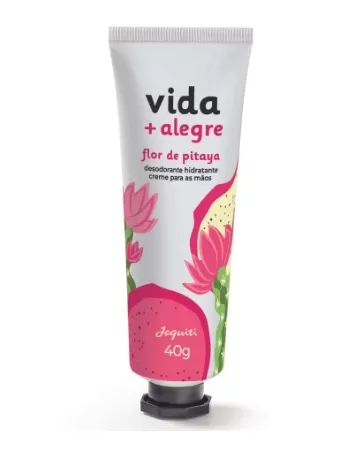 JEQUITI VIDA + ALEGRE CREME HIDRATANTE PARA AS MAOS FLOR DE PITAYA 40 G