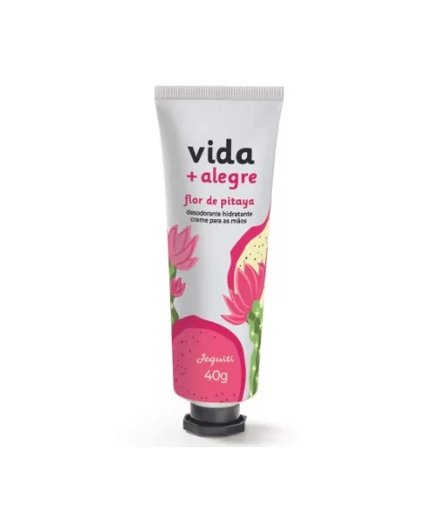 JEQUITI VIDA + ALEGRE CREME HIDRATANTE PARA AS MAOS FLOR DE PITAYA 40 G