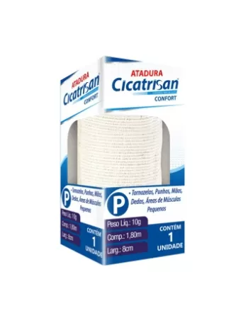 SANFARMA CICATRISAN ATADURA DE CREPE 11 G - TAMANHO M (COMPRIMENTO 1,20 M X LARGURA 12 CM)