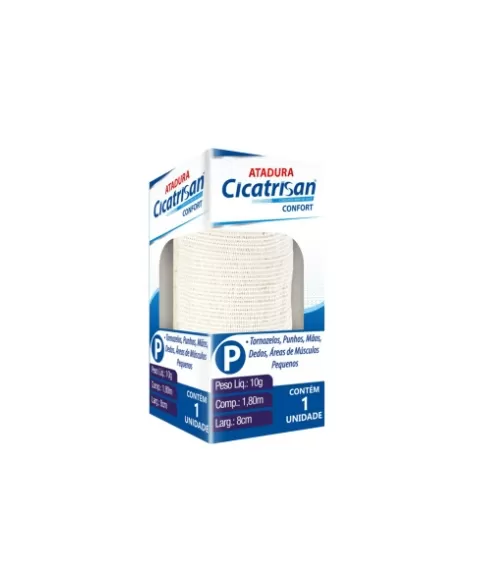 SANFARMA CICATRISAN ATADURA DE CREPE 11 G - TAMANHO M (COMPRIMENTO 1,20 M X LARGURA 12 CM)