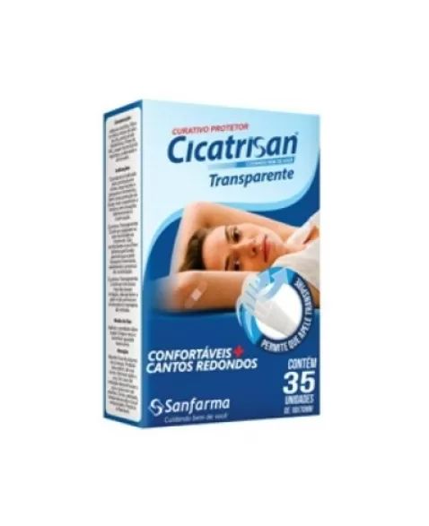 SANFARMA CICATRISAN CURATIVO TRANSPARENTE (18X70 MM) COM 35 UNIDADES