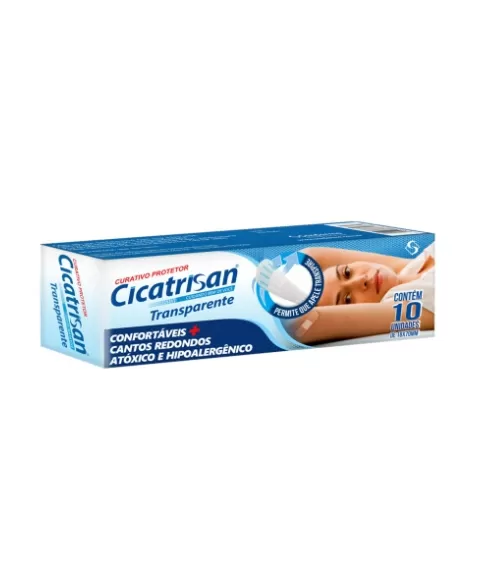 SANFARMA CICATRISAN CURATIVO TRANSPARENTE (19X72MM) COM 10 UNIDADES