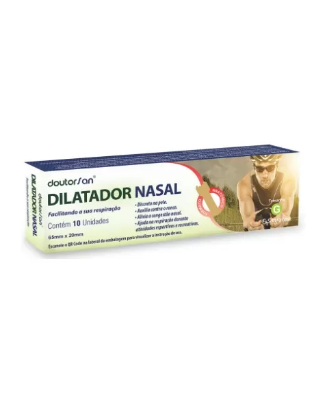 SANFARMA DOUTORSAN DILATADOR NASAL TAMANHO M (55 MM X 15 MM) COM 10 UNIDADES