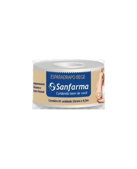 SANFARMA ESPARADRAPO IMPERMEAVEL BEGE EXTRA FLEXIVEL (25 MM X 4,5 M)