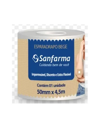 SANFARMA ESPARADRAPO IMPERMEAVEL BEGE EXTRA FLEXIVEL (50 MM X 4,5 M)