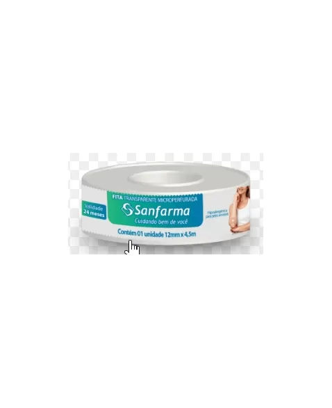 SANFARMA FITA TRANSPARENTE MICROPERFURADA (12 MM X 4,5 M)