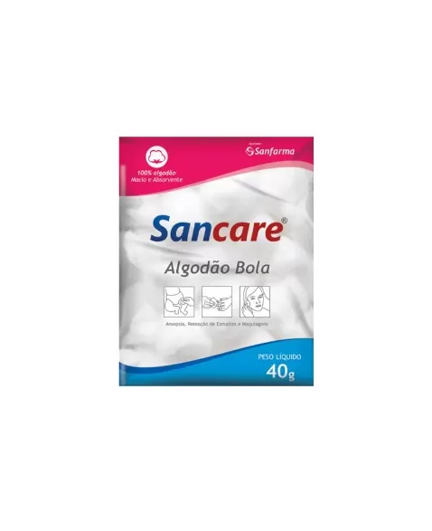 SANFARMA SANCARE ALGODÃO BOLA 40 G