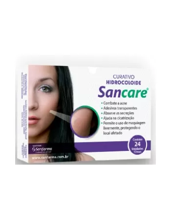 SANFARMA SANCARE CURATIVO HIDROCOLOIDE (12 MM) COM 24 UNIDADES