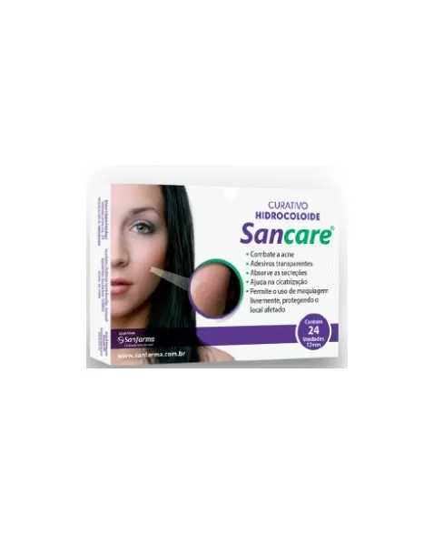 SANFARMA SANCARE CURATIVO HIDROCOLOIDE (12 MM) COM 24 UNIDADES