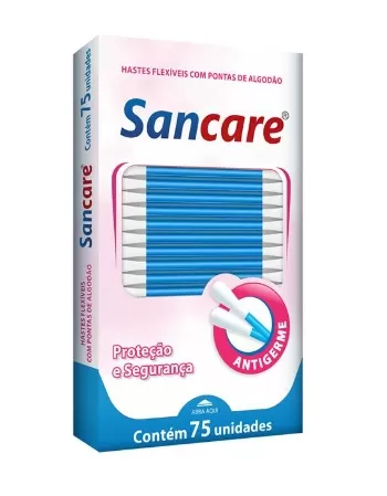 SANFARMA SANCARE HASTES FLEXIVEIS COM 75 UNIDADES