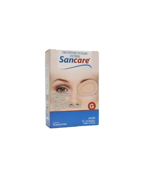 SANFARMA SANCARE PROTETOR OCULAR ESTERIL TAMANHO G (83 X 57 MM) COM 10 UNIDADES