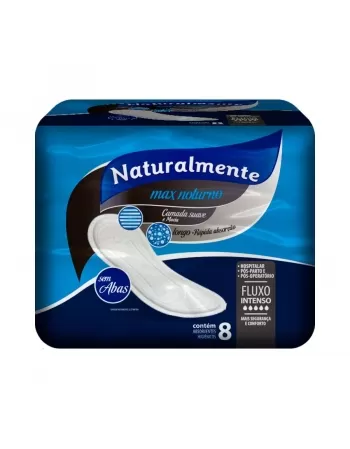 EVERGREEN ABSORVENTE NAT MAX NOT S/ ABAS 8 UNID