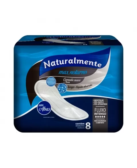 EVERGREEN ABSORVENTE NAT MAX NOT S/ ABAS 8 UNID