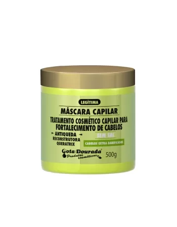 GOTA DOURADA MASCARA CAPILAR FORTALECIMENTO ANTI QUEDA 500G