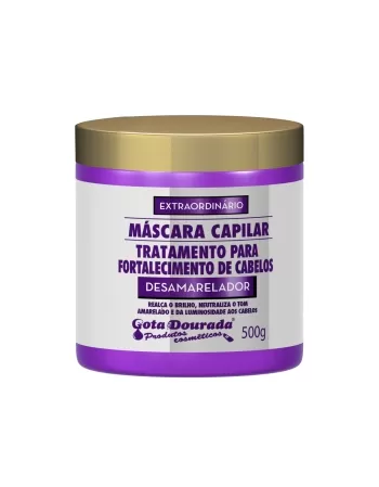 GOTA DOURADA MASCARA CAPILAR DESAMARELADOR 500G