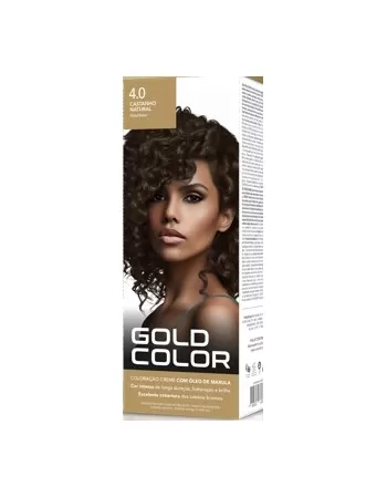 GOLD COLOR KIT COLORAÇÃO EM CREME - 4.0 CASTANHO NATURAL