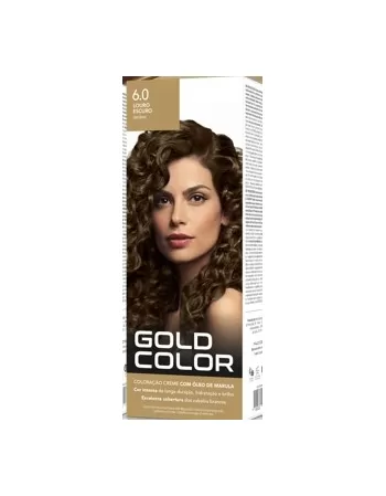 GOLD COLOR KIT COLORAÇÃO EM CREME - 6.0 LOURO ESCURO