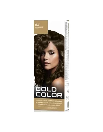 GOLD COLOR KIT COLORAÇÃO EM CREME - 6.7 CHOCOLATE