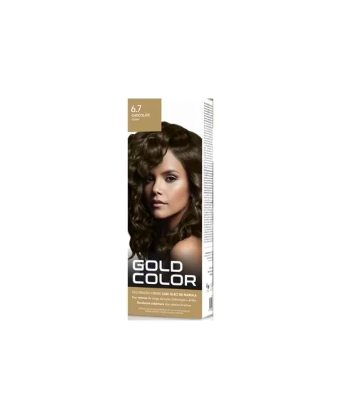 GOLD COLOR KIT COLORAÇÃO EM CREME - 6.7 CHOCOLATE