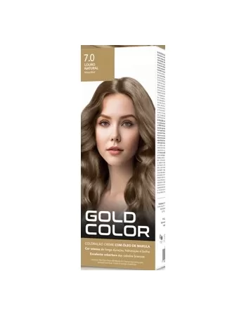 GOLD COLOR KIT COLORAÇÃO EM CREME - 7.0 LOURO NATURAL