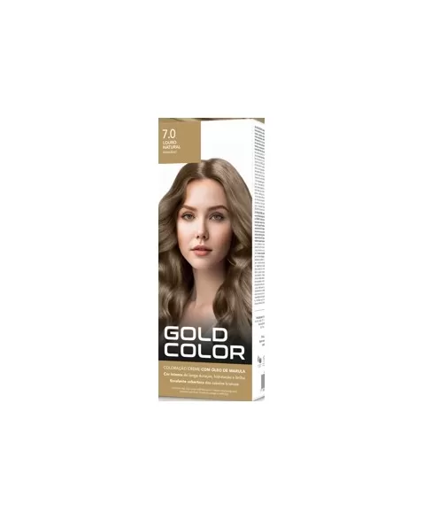 GOLD COLOR KIT COLORAÇÃO EM CREME - 7.0 LOURO NATURAL