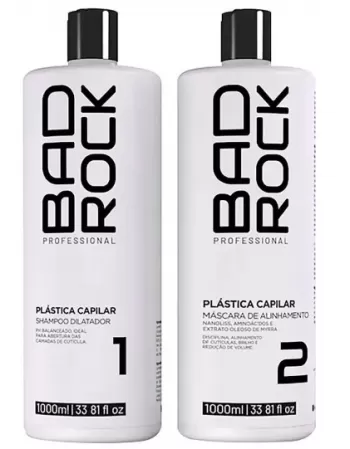 BAD ROCK PLASTICA CAPILAR KIT (SHAMPOO + MASCARA 1000ML)